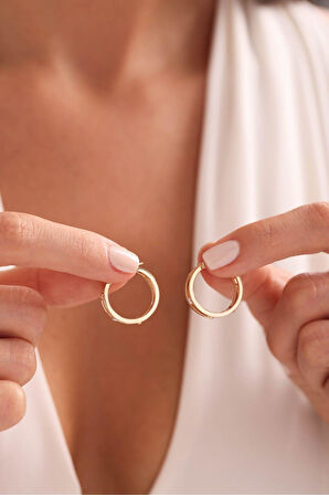 3 Renk Dorika Çift Halka Küpe