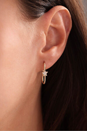 Ataş Model Taşlı Yıldız Küpe