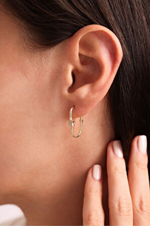 Ataş Model Taşlı Yıldız Küpe