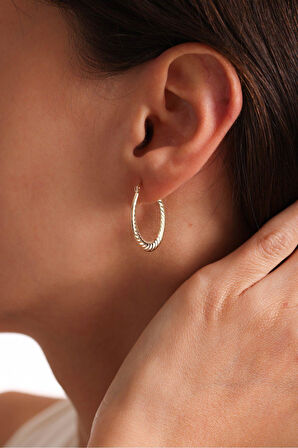 Büyük Moderno Burgu Midye Küpe