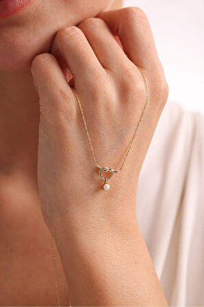 Miço Düğüm İnci Mozzo Perla Kolye