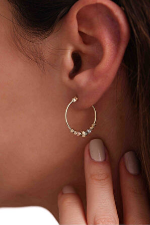 3 Renk Dorika Kalemli Halka Küpe