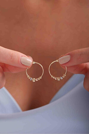 3 Renk Dorika Kalemli Halka Küpe