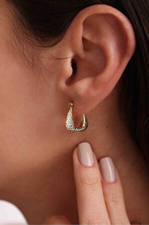 Kalemli Çanta Midye Küpe