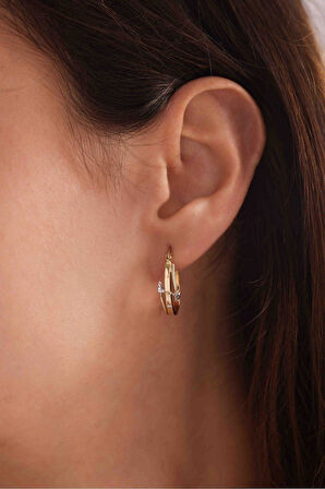 Kalemli OK Form Oval Küpe