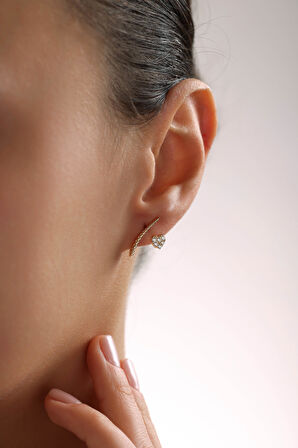 Kalp Burgu Spine Küpe