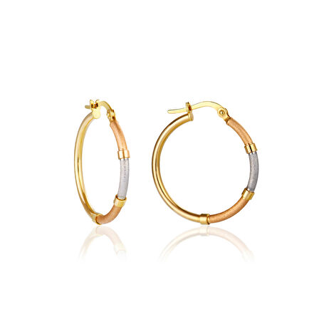 Trinity 3 Renk Kumlu Circletta Halka Küpe