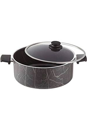 Cem marble derin tencere - yemek tenceresi 32 cm.