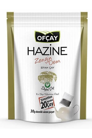 Ofçay Hazine Filiz Zengindem 30 Adet X 30 GR Eko Demlik Poşet Çay