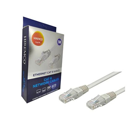 Hiremco 5M Cat6 Network Ethernet Kablo