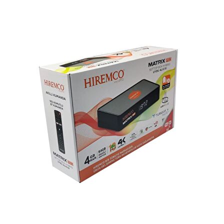 Hiremco Matrix Pro Settop Box Hybrid 4k Android Uydu Alıcısı