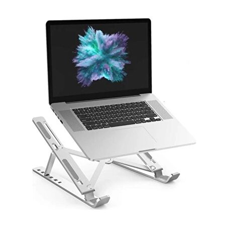 Powermaster 10''-16'' Katlanabilir Tablet + Laptop Standı PM-24325 (Metal + Ayarlanabilir)