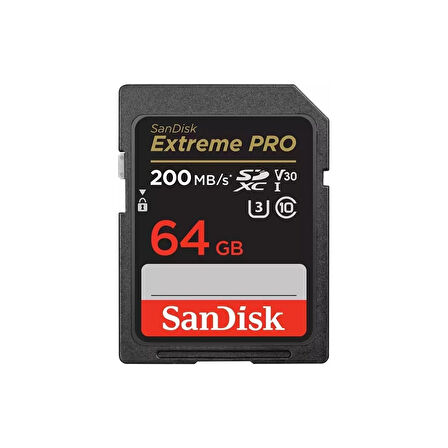 Sandisk Extreme Pro 64 GB 200MB/s SD Hafıza KartıSD Hafıza Kartı