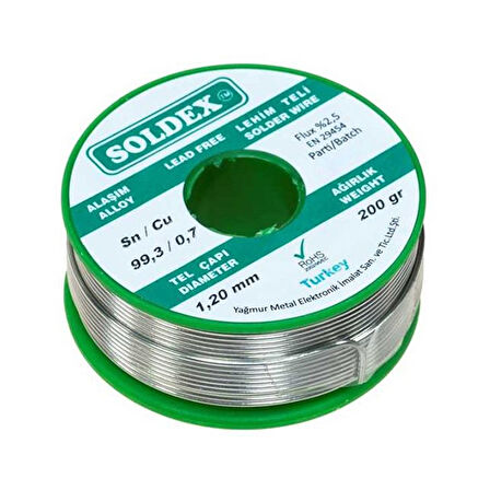 Soldex 1.20 Mm 200 Gr Kurşunsuz Lehim Teli