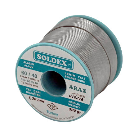 Soldex Araxlı 500 Gr Lehim Teli 1.3 mm