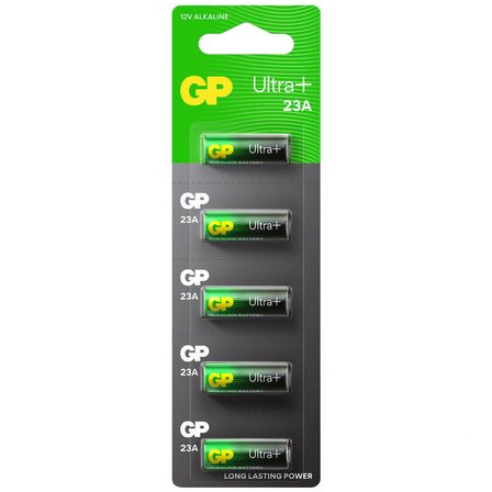 GP Batteries 23A Ultra Plus 23A/MN21/V23GA Boy Pil, 12 Volt, 5'li Kart