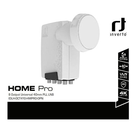 inverto Home Pro Octo (Sekiz Çıkışlı) 0.1dB Lnb Full Hd 4k Uyumlu