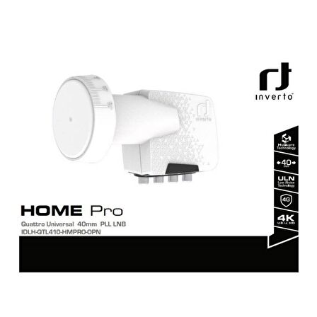 inverto Home Pro Quattro (Merkezi Sistem Uyumlu) 0.1dB Lnb Full Hd 4k Uyumlu