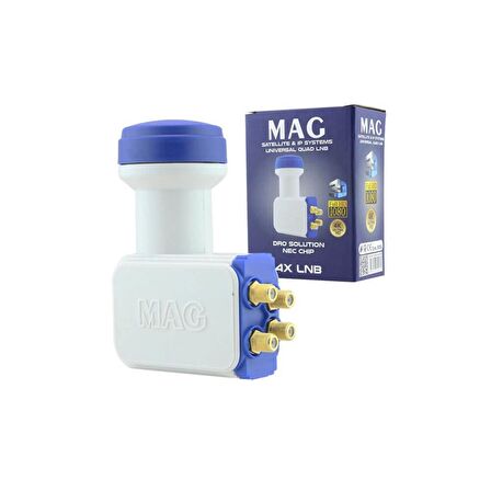 Mag Quad ( Dört Çıkışlı) Lnb Altın Uçlu 