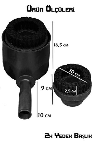 Yeni Nesil Su Sıçratmayan Fırça Seti Koltuk Yıkama Temizleme Fırçası