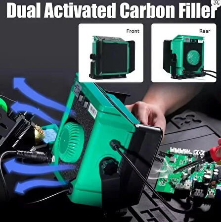 Luxury, 3üncü el standklı 200w duman emme gücü 110w Lehim Makinası 