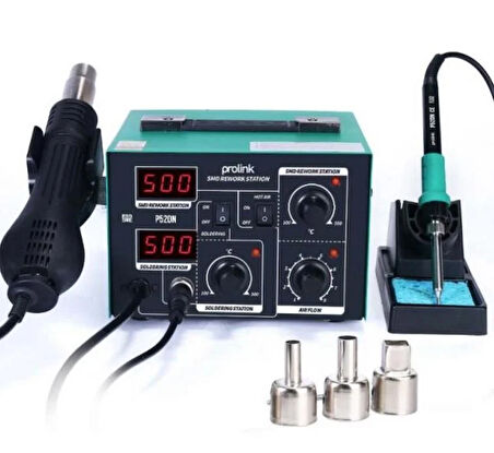 Luxury,Dijital Ekran Üflemeli Havya Lehim Makinası Prolink   P-52 DN