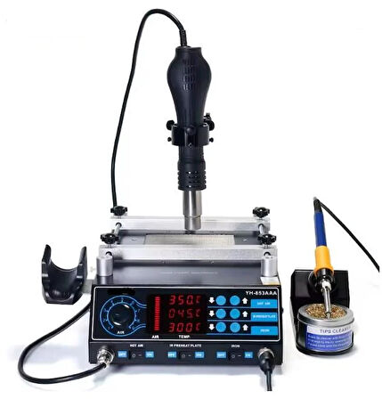 Luxury,BGA Rework, Üflemeli Havya, Lehimleme İstasyonu 3n1 BGA Isıtıcı