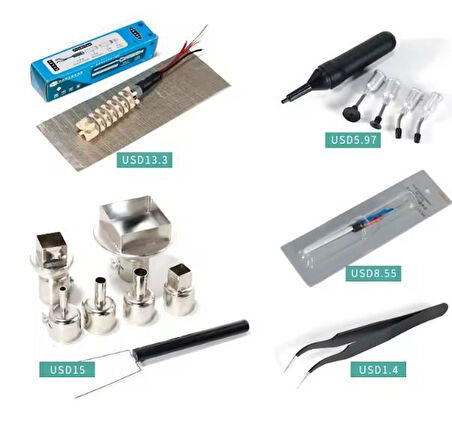 Luxury,BGA Rework, Üflemeli Havya, Lehimleme İstasyonu 3n1 BGA Isıtıcı