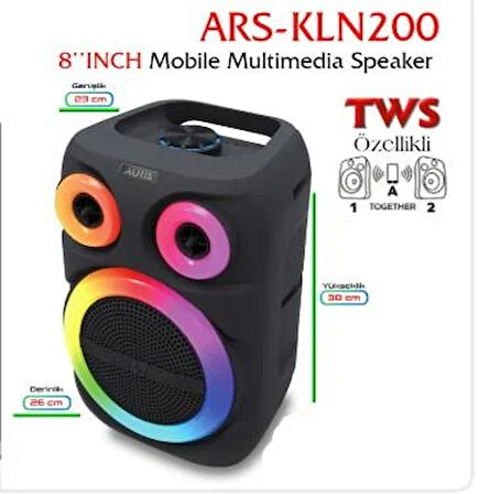8'' Mini Bluetooth  Speaker, Mini Ses Bombası , Bluetooth USB/-SD Karaoke Hoparlör