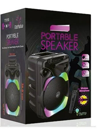 8'' Mini Bluetooth  Speaker, Mini Ses Bombası , Bluetooth USB/-SD Led Işıklı Karaoke Hoparlör