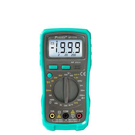 Luxury, 3 1/2 Kompakt Dijital Multimetre Proskit MT-1210 Dijital Ölçü Aleti