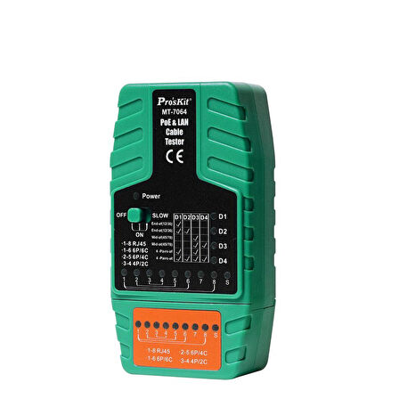 Luxury,  RJ11/RJ12/RJ45 Poe Lan Kablo Test Cihazı  Proskit MT 7064