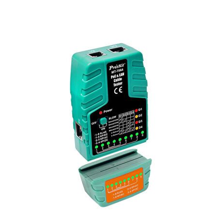 Luxury,  RJ11/RJ12/RJ45 Poe Lan Kablo Test Cihazı  Proskit MT 7064