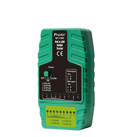 Luxury ,RJ11/RJ12/RJ45 Poe ve Lan Kablo Test Cihazı Proskit  MT-7063