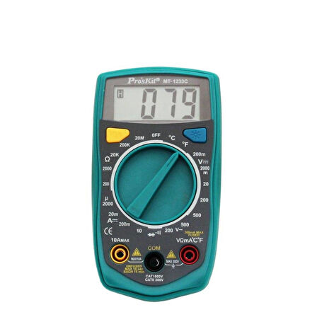 Luxury, 3 1/2 Dijital Multimetre  Proskit MT-1233C Dijital Ölçü Aleti