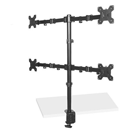 10KG Kapasiteli 13''-27'' Arası Dört Kollu Monitör Askı Aparatı 