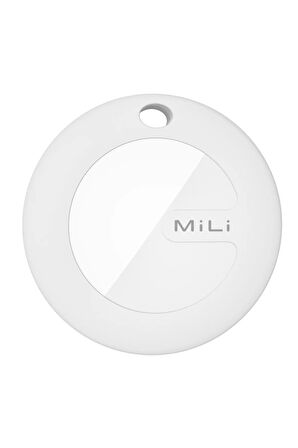 MiLi Mitag Airtag Apple Ile Uyumlu Apple Mfı Sertifikalı Akıllı Takip Cihazı Kılıfsız Beyaz