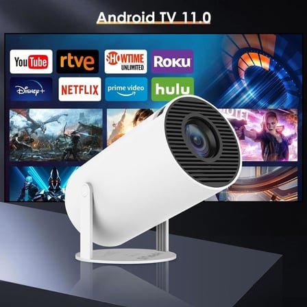 Portatif Android Sistemli Wifi / Bluetooth Ekran Yansıtma LED Full HD Hoparlörlü Projeksiyon Cihazı