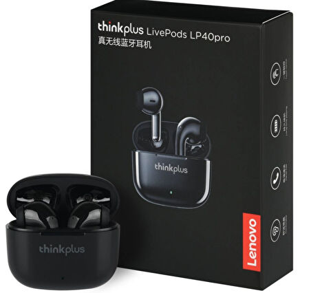 Lenovo Thinkplus LP40 Pro TWS Bluetooth 5.1 Kablosuz Kulaklık – Dokunmatik Kontrol ve Stereo Ses Kalitesi