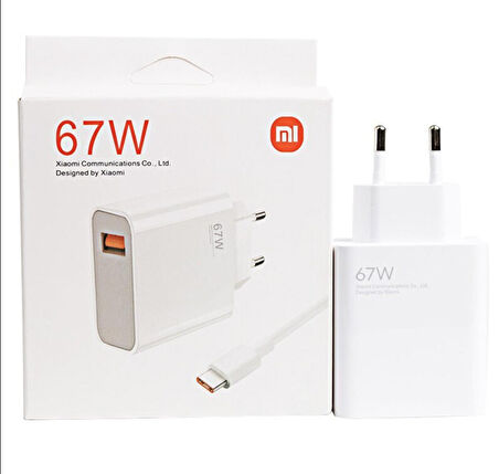 Xiaomi 67W Hızlı Şarj Aleti – USB Type-C, Akıllı Adaptör, Kompakt Tasarım, Yüksek Verimlilik, Çoklu Cihaz Uyumu