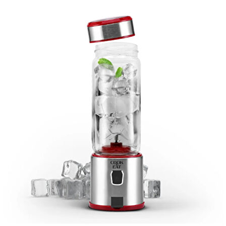  Cook&Eat Şarjlı Portatif Taşınabilir El Blenderi Buz Kırıcı Mama Karıştırıcı SmoothiE