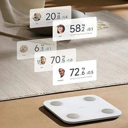 Xiaomi Mi Body Composition Scale S400 Yeni Nesil Akıllıl Bluetooth Çift Frekanslı Baskül Tartı