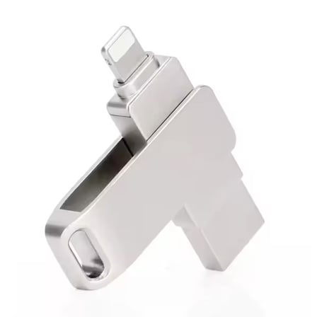 128GB iPhone Uyumlu USB Flash Bellek OTG Lightning ve USB Girişli Yedekleme ve Taşıma