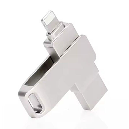 64GB iPhone Uyumlu USB Flash Bellek OTG Destekli Lightning ve USB Girişli Taşınabilir Hafıza