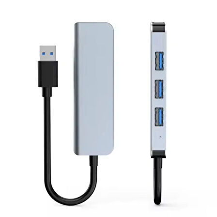 Fh25 USB-A  Çoklayıcı 4xUSB-A 3.0 Portlu Yüksek Hızlı Veri Aktarımlı Kompakt Hub Adaptör