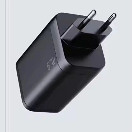 FC23 67W GaN Hızlı Şarj Adaptörü USB-C Kablolu PD Destekli 1xUSB-A 1xUSB-C Girişli Şarj Cihazı