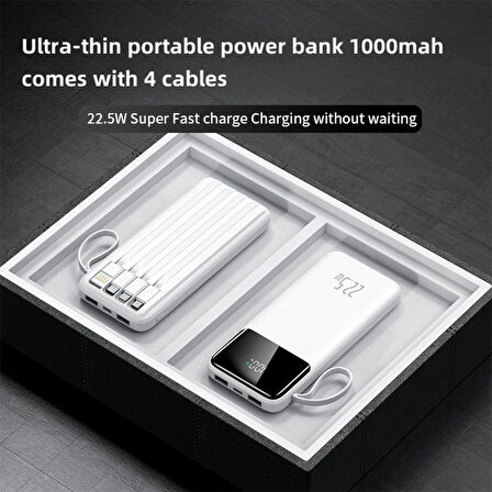 16,000 mAh Powerbank – 22.5W Hızlı Şarj, Kompakt ve Yüksek Kapasiteli Taşınabilir Şarj Cihazı
