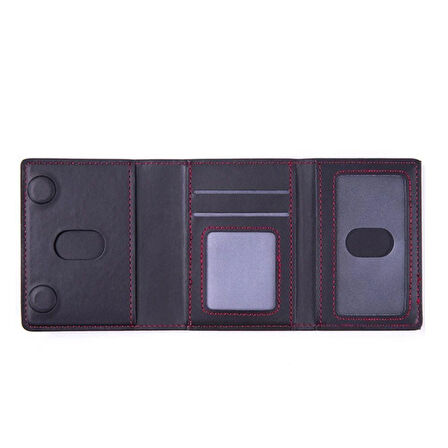  3 Katlı Deri Manyetik İphone Uyumlu MagSafe Tutucu Telefon Kılıfı