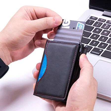  3 Katlı Deri Manyetik İphone Uyumlu MagSafe Tutucu Telefon Kılıfı