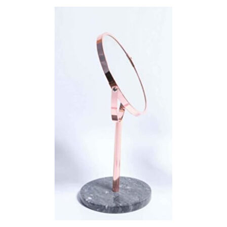 Şık Mermer Tabanlı Döner Masa Üstü Makyaj Aynası – Dekoratif Masa Aynası